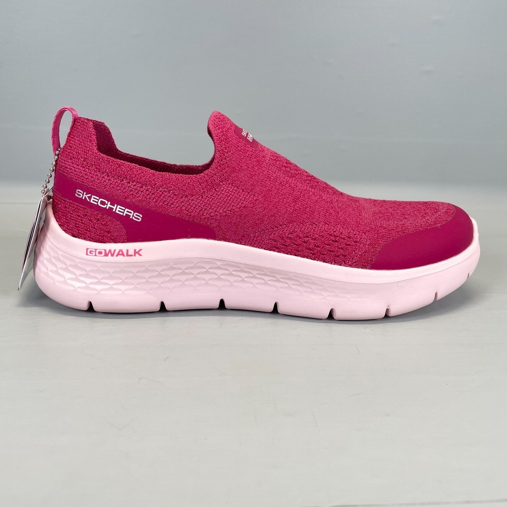 Skechers Go Walk Flex Walking Shoes Womens Size 5.5 Pink Mesh Comfort Slip On